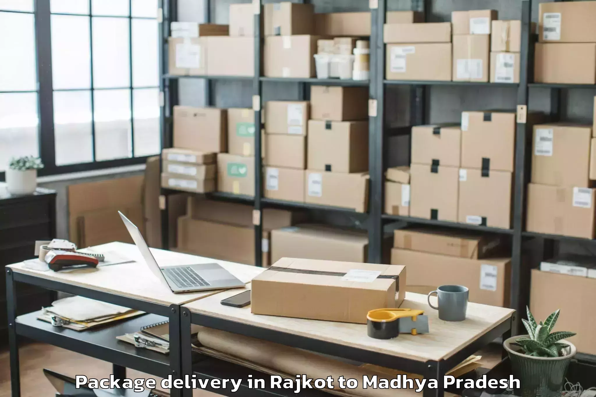 Book Rajkot to Dhana Package Delivery Online